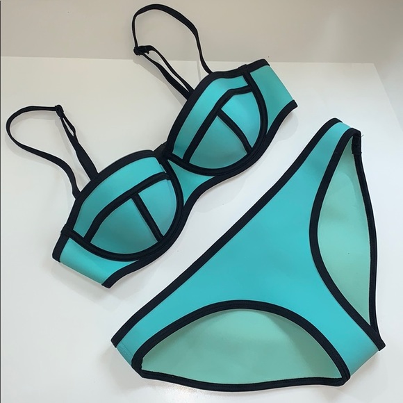triangl swimwear Other - Teal Neoprene Bikini from Triangl Swimwear